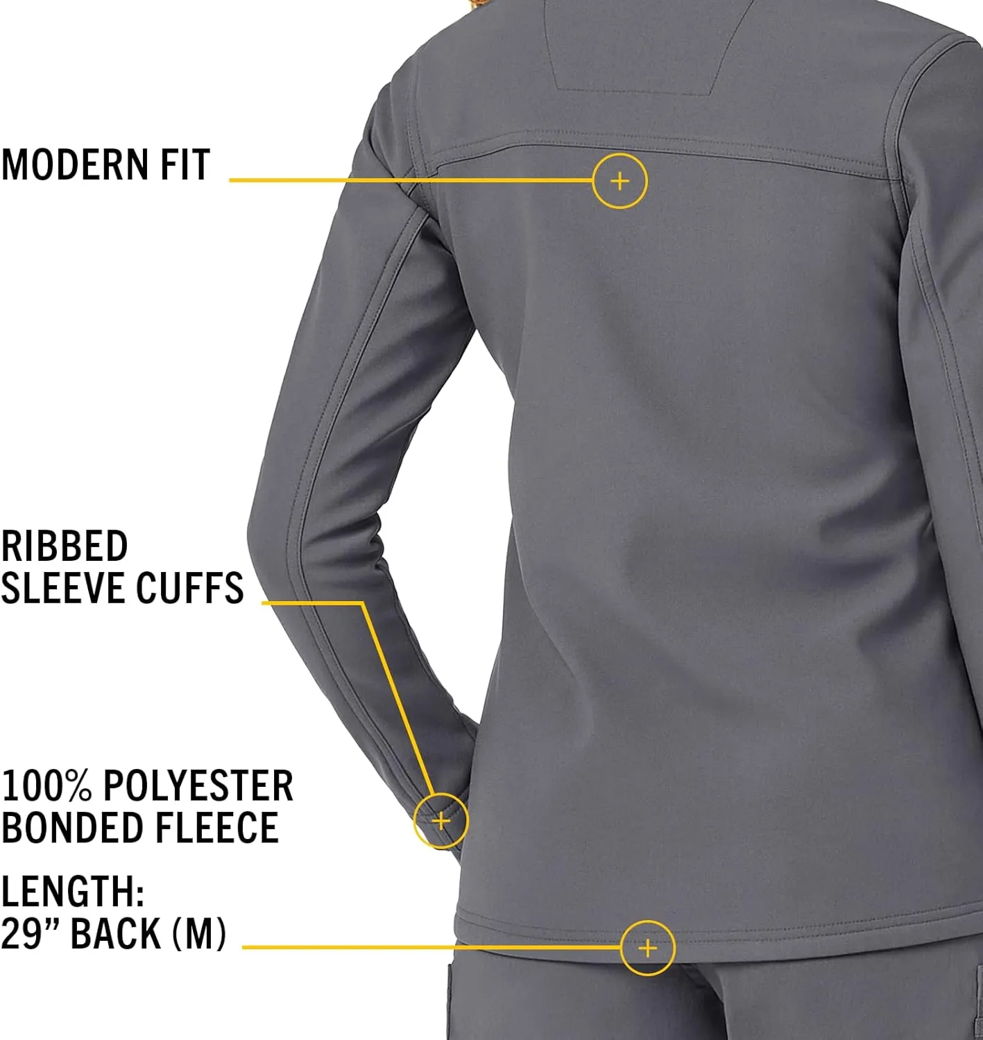 Carhartt Rugged Flex Scrubs for Women, Bonded Fleece Jacket