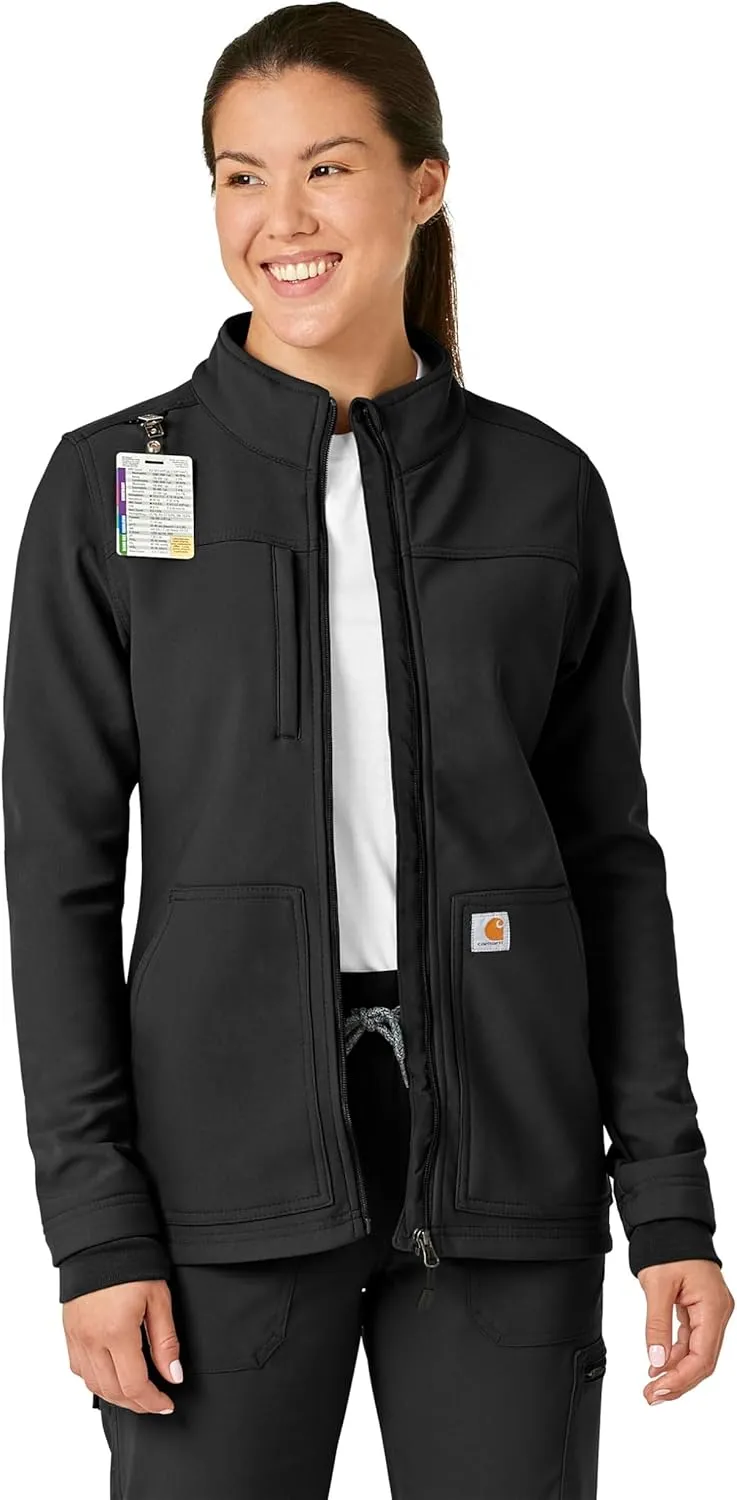 Carhartt Rugged Flex Scrubs for Women, Bonded Fleece Jacket