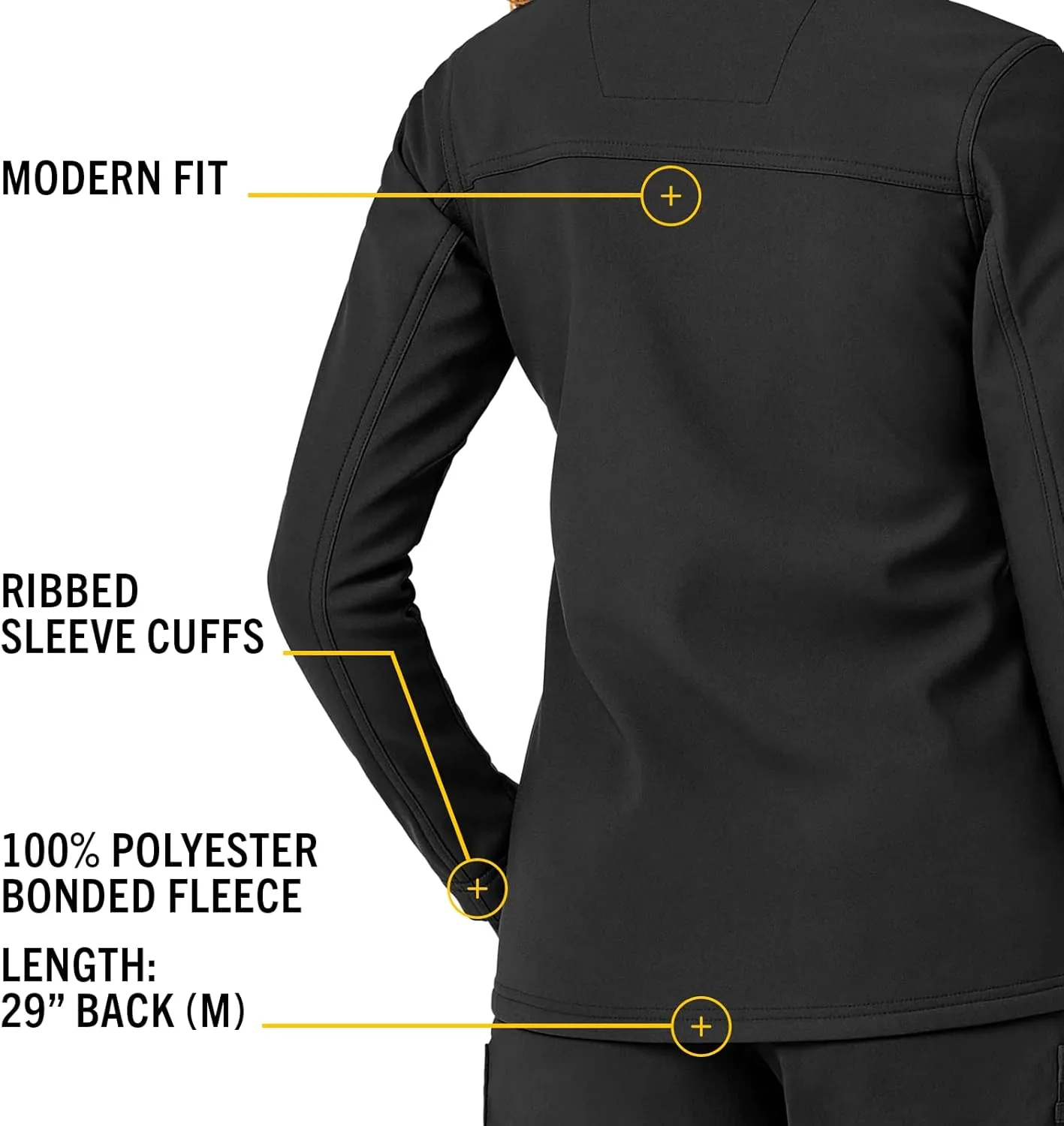 Carhartt Rugged Flex Scrubs for Women, Bonded Fleece Jacket