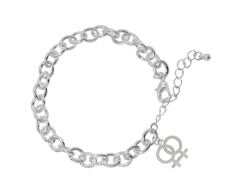 Chunky Same Sex Female Symbol Bracelets