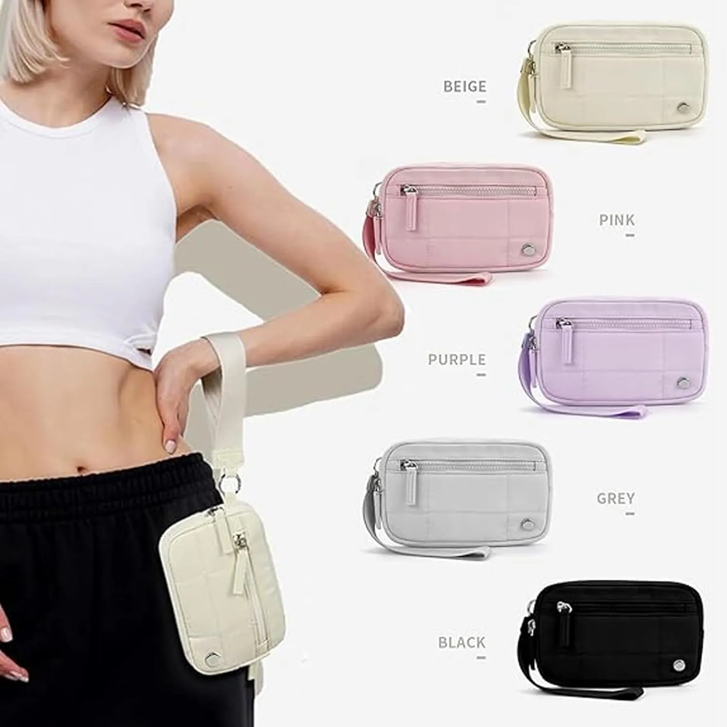 Convely Essential Wristlet, Convely Wristlet, Wallet Women Wristlet, Wristlet Wallets with 3 Zipper Purse