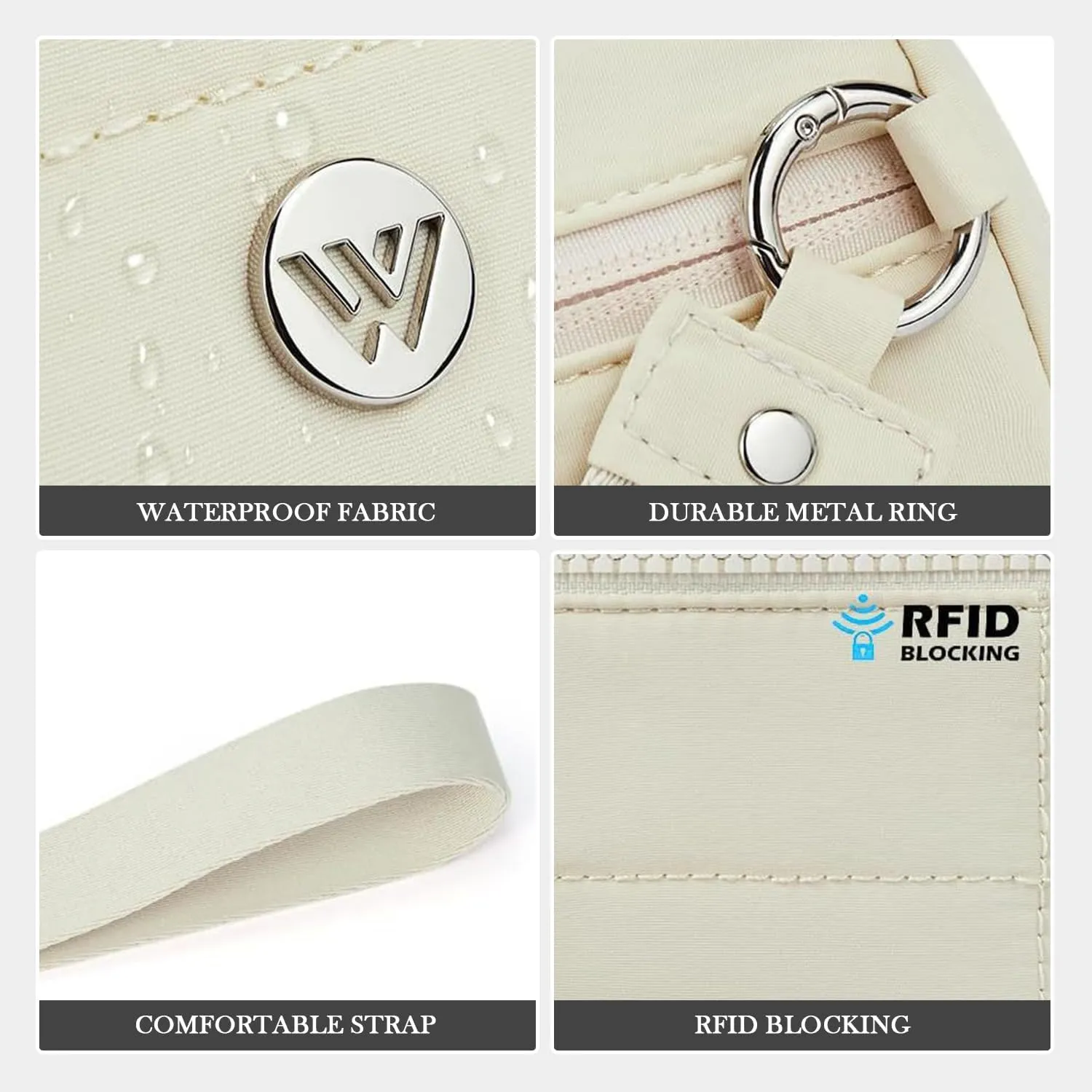 Convely Essential Wristlet, Convely Wristlet, Wristlet Wallets for Women, with 3 Zipper Purse