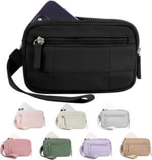 Convely Wristlet,2025 Convely Essential Wristlet, Nylon Quilted Wallet, Wristlet for Women Quilted Purse