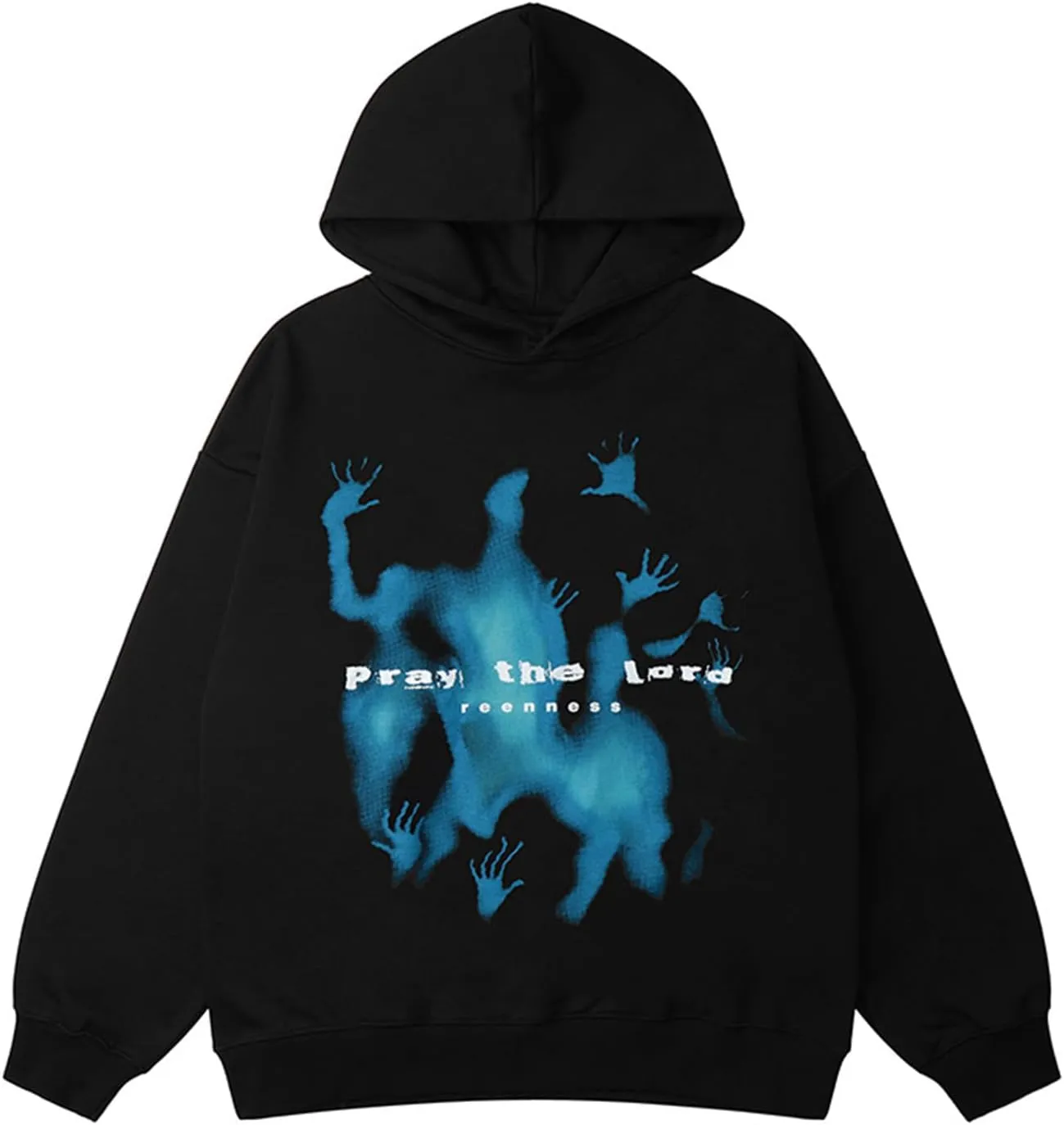 COOLMONAR Men's Vintage Oversized Embroidery y2k Hoodie Streetwear Zip-Up Hoodies Sweatshirt Casual Hooded