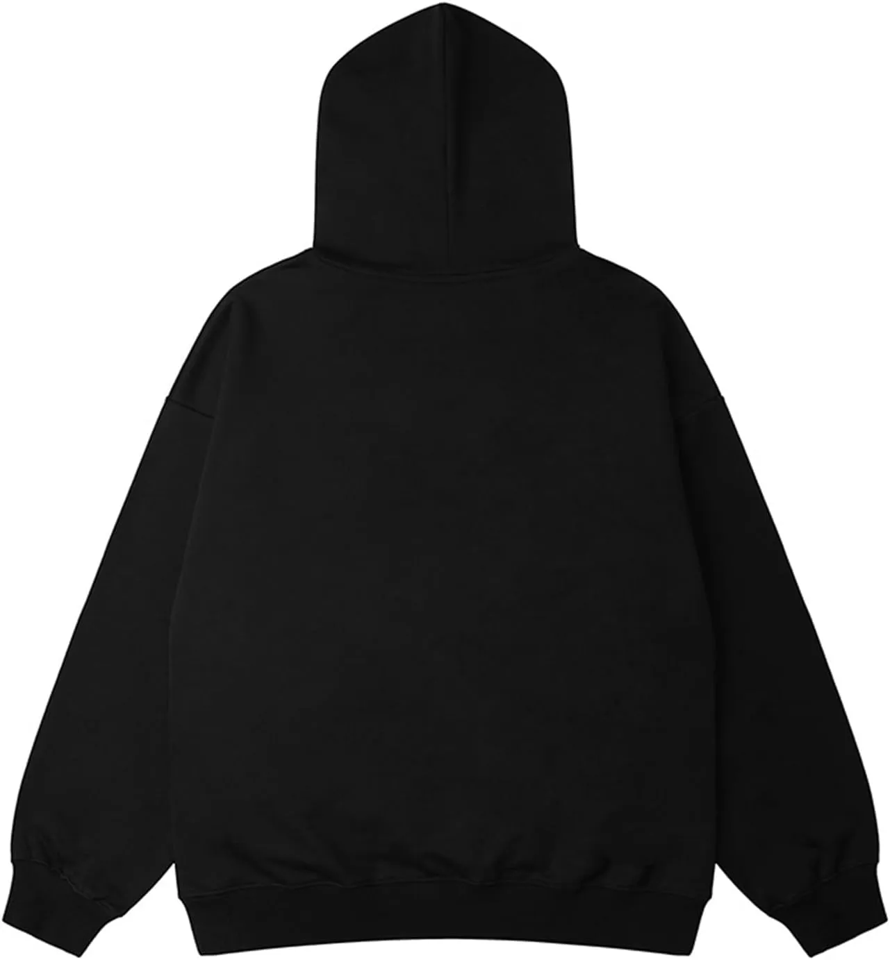 COOLMONAR Men's Vintage Oversized Embroidery y2k Hoodie Streetwear Zip-Up Hoodies Sweatshirt Casual Hooded