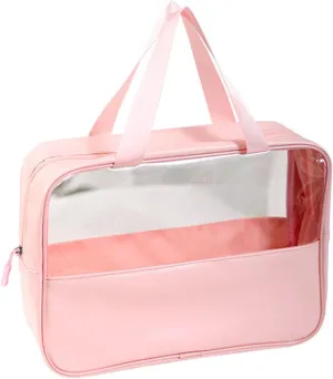Cosmetic Organizer Bag Toiletry Bag Travel Bag Clear PVC Makeup Organizer Fashionable Waterproof Portable Toiletry Bag for Travel Business Trips
