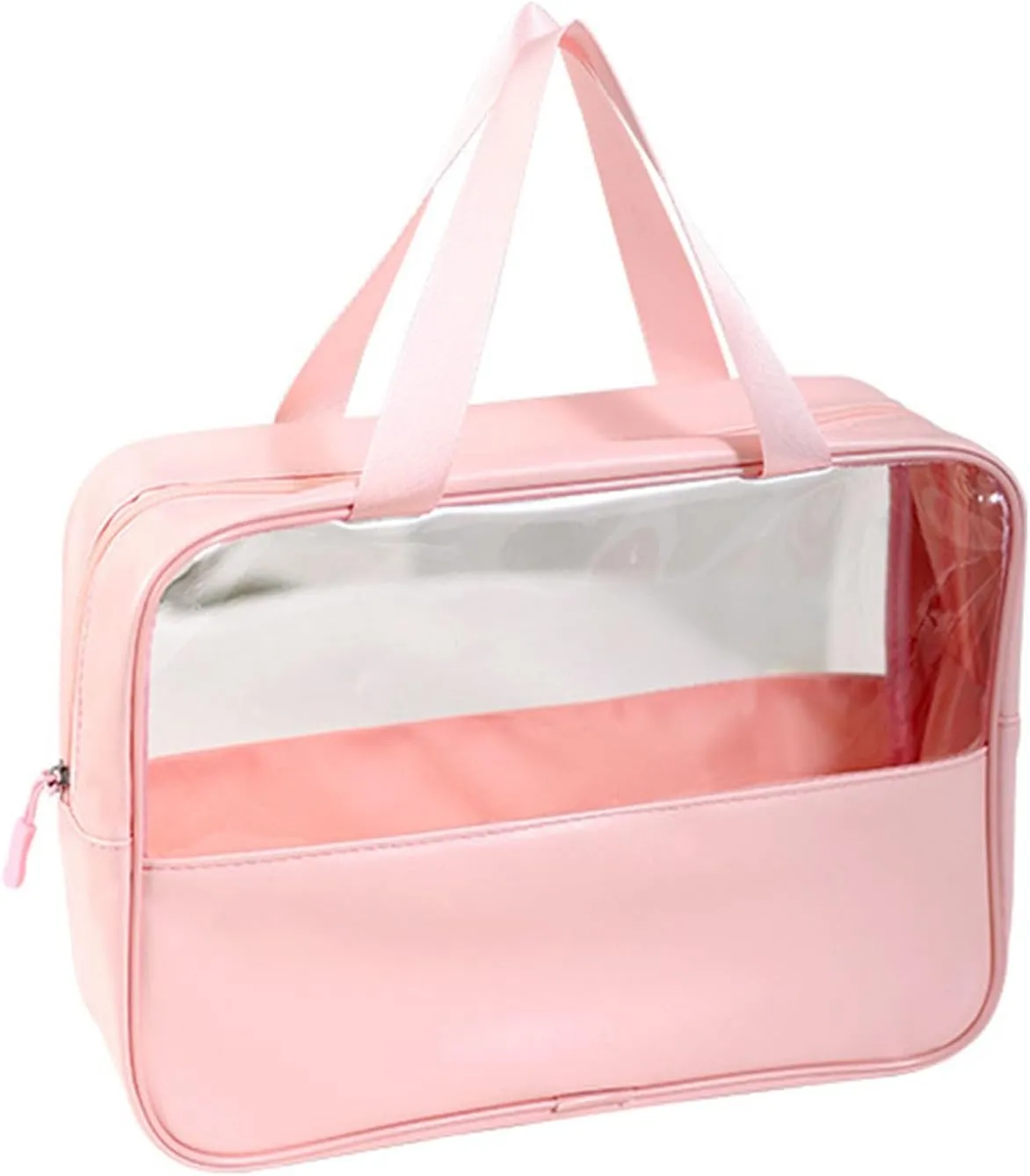 Cosmetic Organizer Bag Toiletry Bag Travel Bag Clear PVC Makeup Organizer Fashionable Waterproof Portable Toiletry Bag for Travel Business Trips