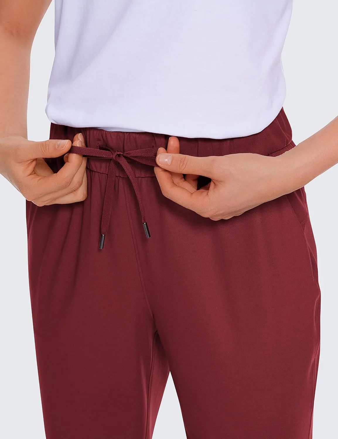 CRZ YOGA Womens 4-Way Stretch 7/8 Ankle Golf Pants Work Sweatpants Dress Yoga Travel Casual Lounge Workout Trousers Pockets