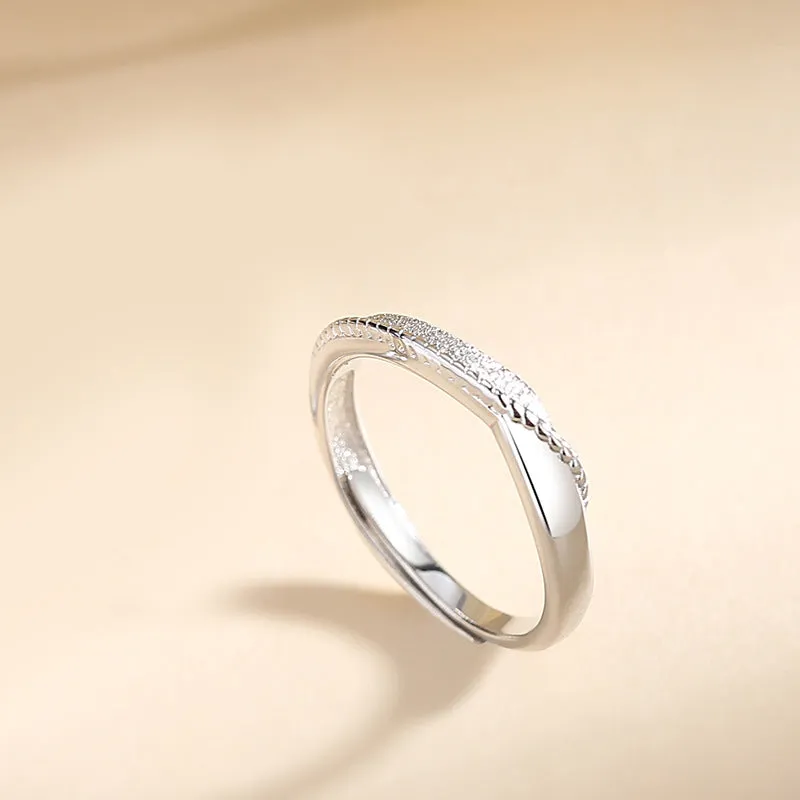 Custom Engraved Mobius Matching Wedding Rings