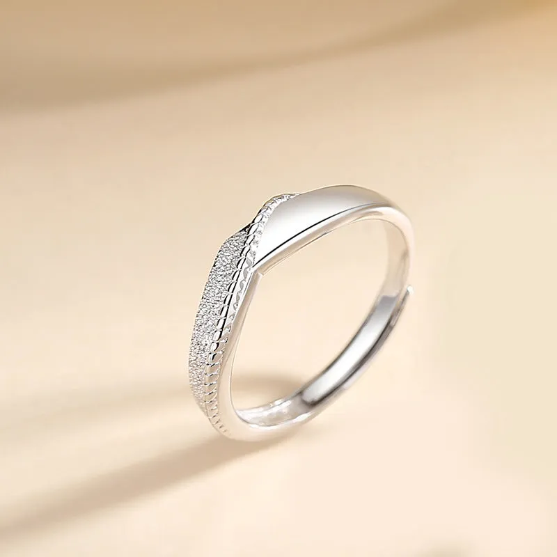 Custom Engraved Mobius Matching Wedding Rings