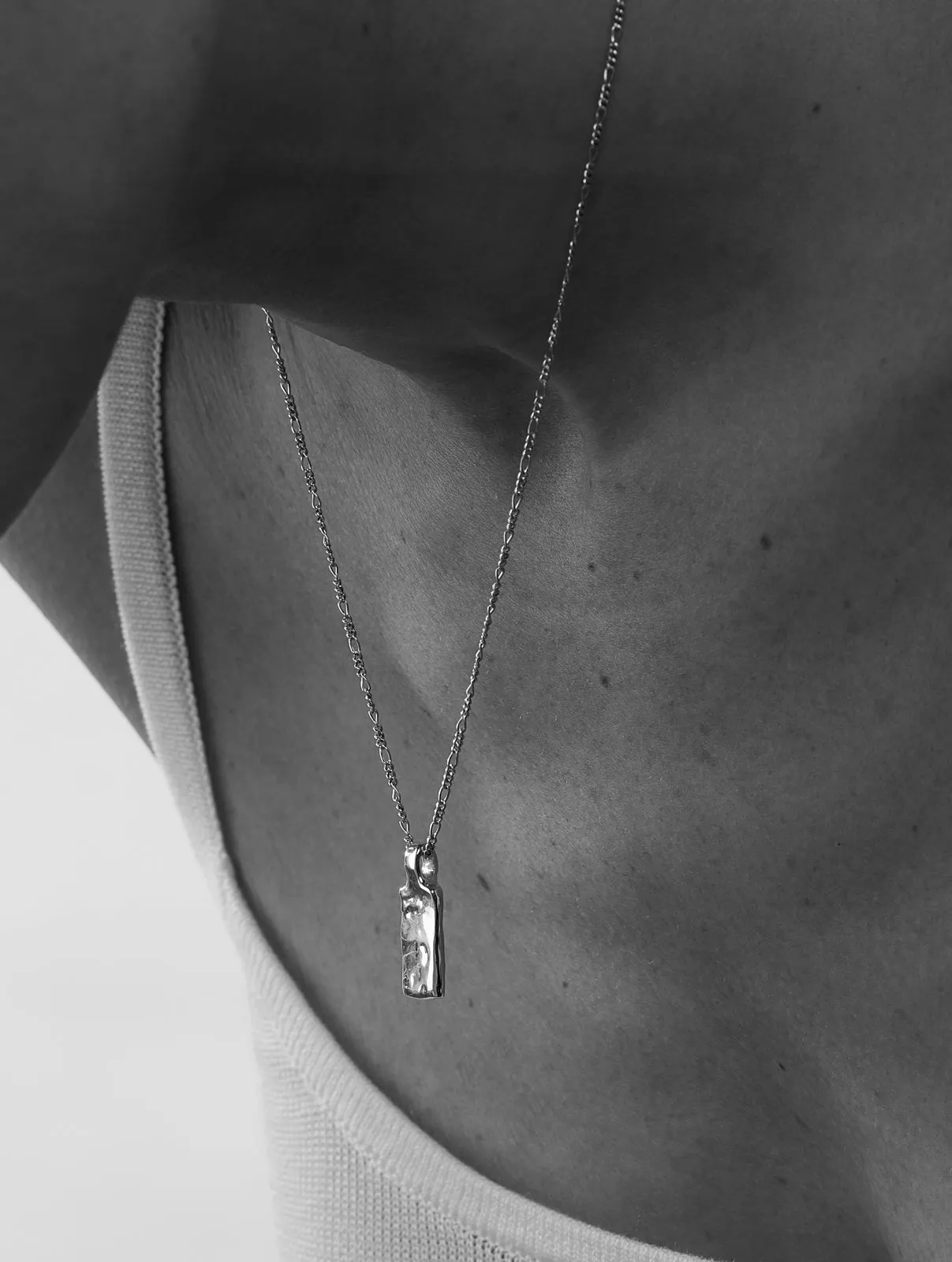 Custom Organic Tag Wide | White Gold