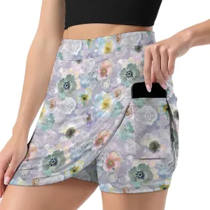 Cute Dogs Tennis Skirts for Women with Pockets High Waisted Athletic Golf Skorts Skirts A-Line Mini Short Skirt