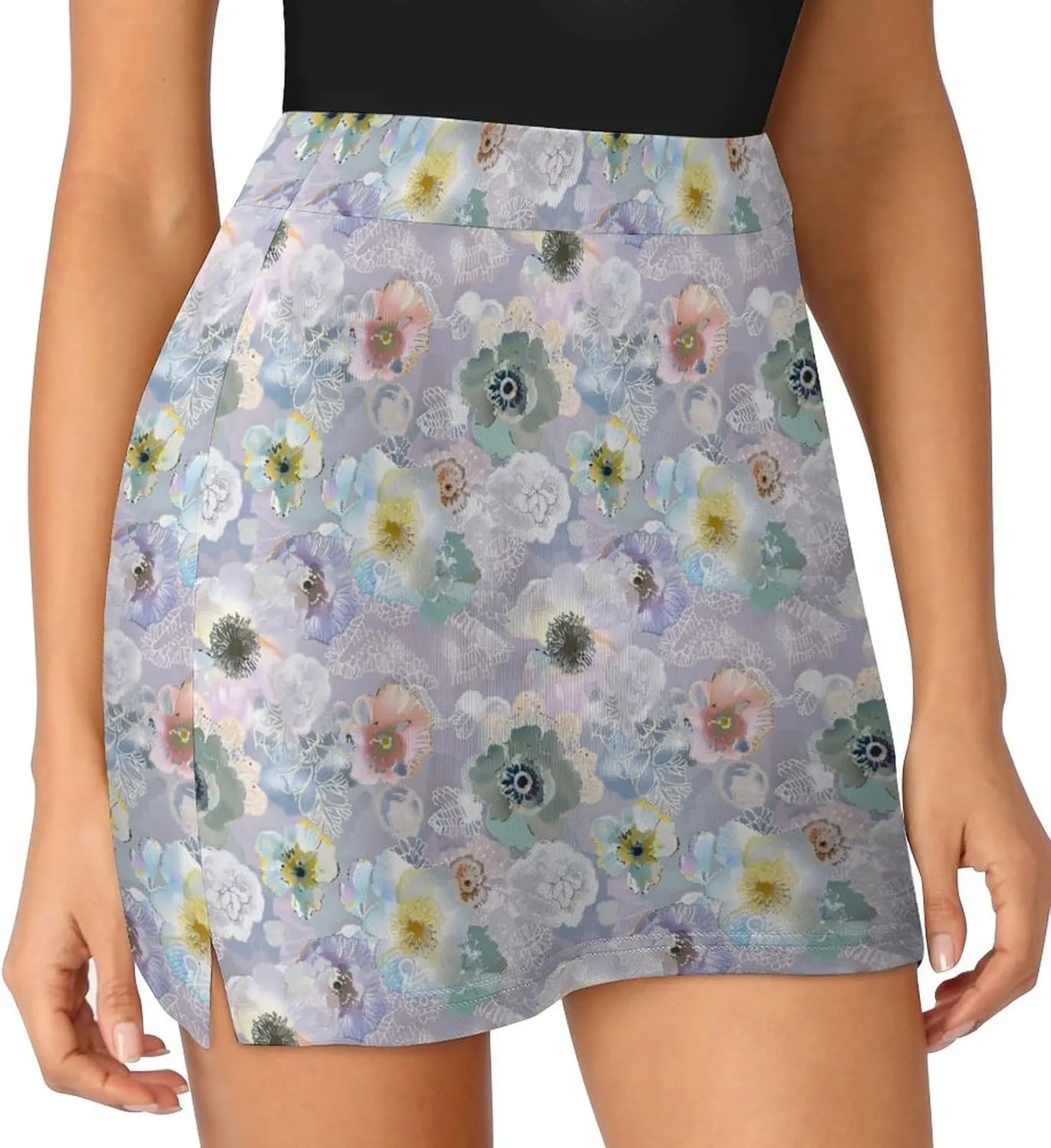 Cute Dogs Tennis Skirts for Women with Pockets High Waisted Athletic Golf Skorts Skirts A-Line Mini Short Skirt