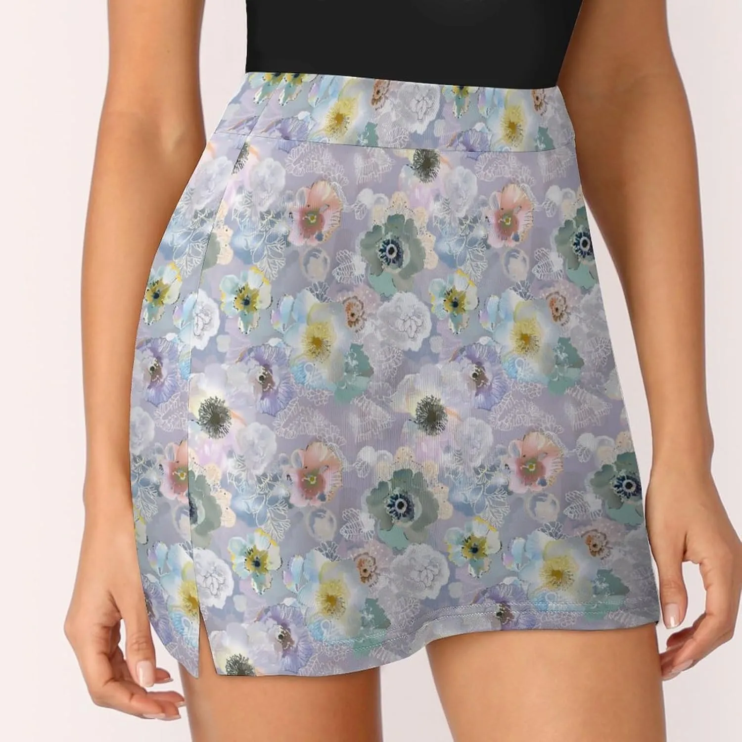 Cute Dogs Tennis Skirts for Women with Pockets High Waisted Athletic Golf Skorts Skirts A-Line Mini Short Skirt