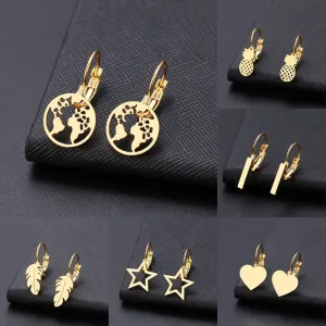 Dainty drop Stainless lever back Earrings - 6 Styles