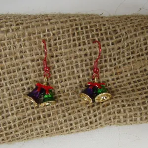 Delicate Christmas Bell Drop Earrings