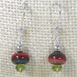 Delicate Handmade Glass Rust Earrings