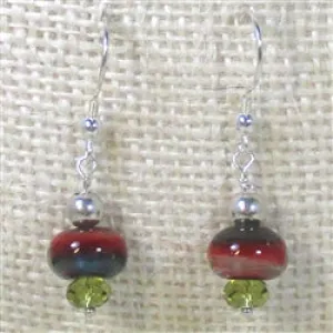 Delicate Handmade Glass Rust Earrings