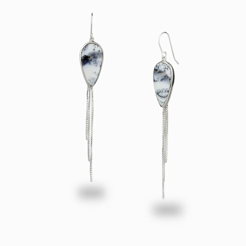 Dendritic Opal Drop Earrings