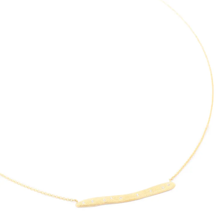 Diamond Stardust Stick Necklace
