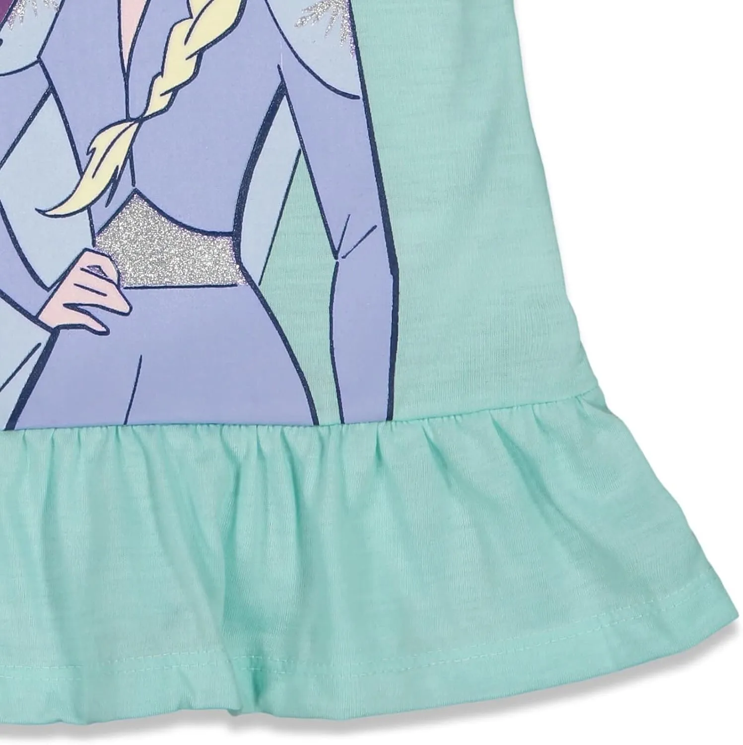 Disney Frozen Princess Anna Elsa Baby Girls T-Shirt and Shorts Outfit Set Infant to Little Kid