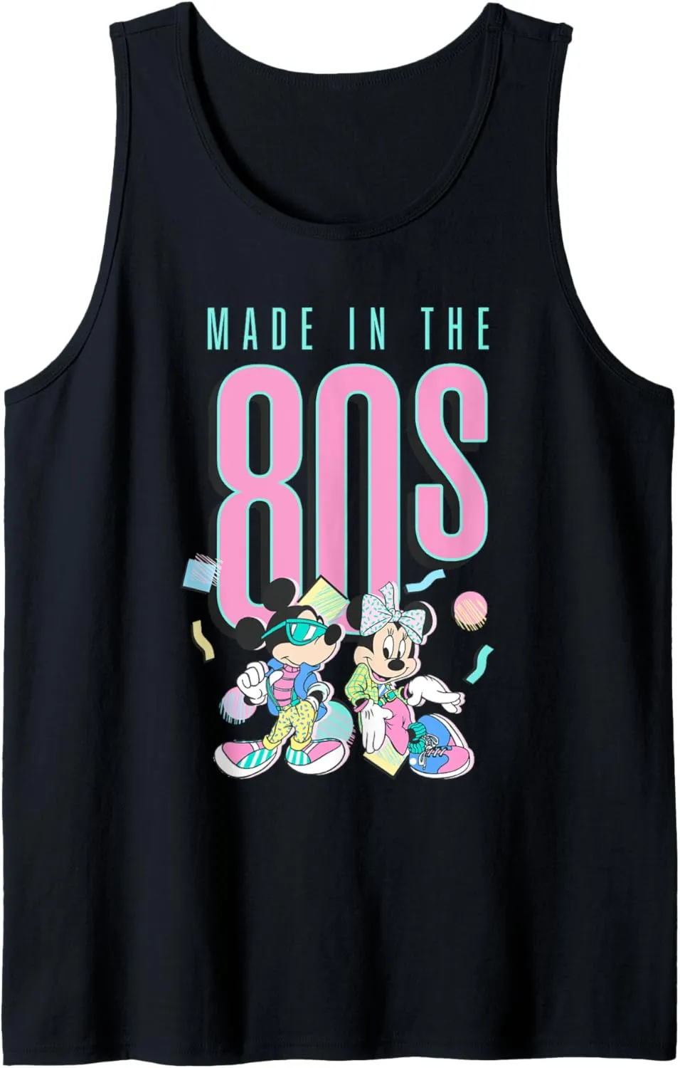 Disney Mickey & Friends Retro Vintage Made In The 80's Neon Tank Top