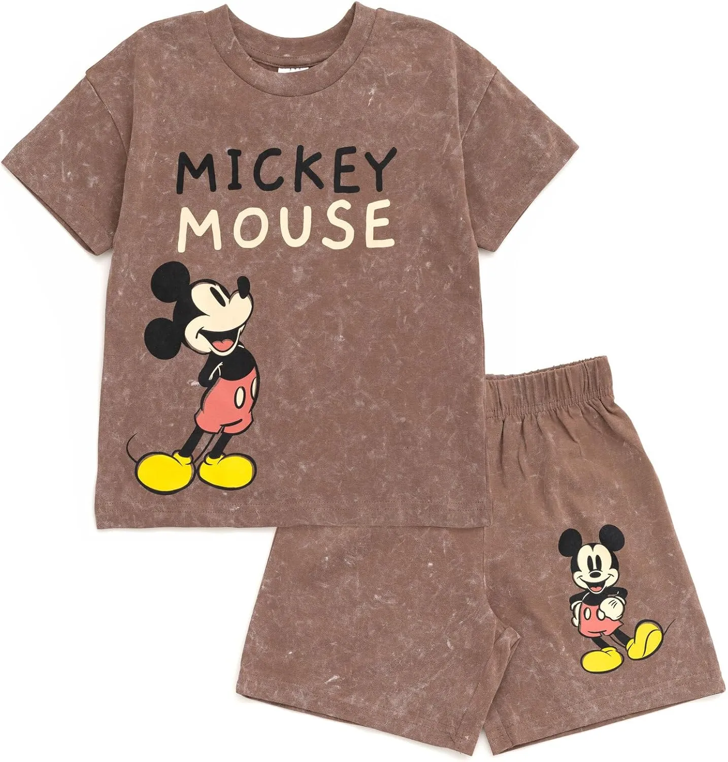 Disney Mickey Mouse Donald Duck Pluto T-Shirt and Shorts Outfit Set Toddler to Big Kid
