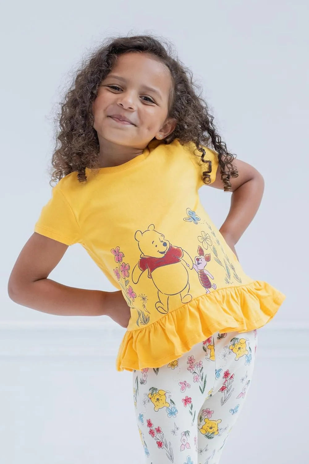 Disney Peplum T-Shirt and Leggings Outfit Set Newborn to Little Kid Sizes (0-3 Months - 7-8)