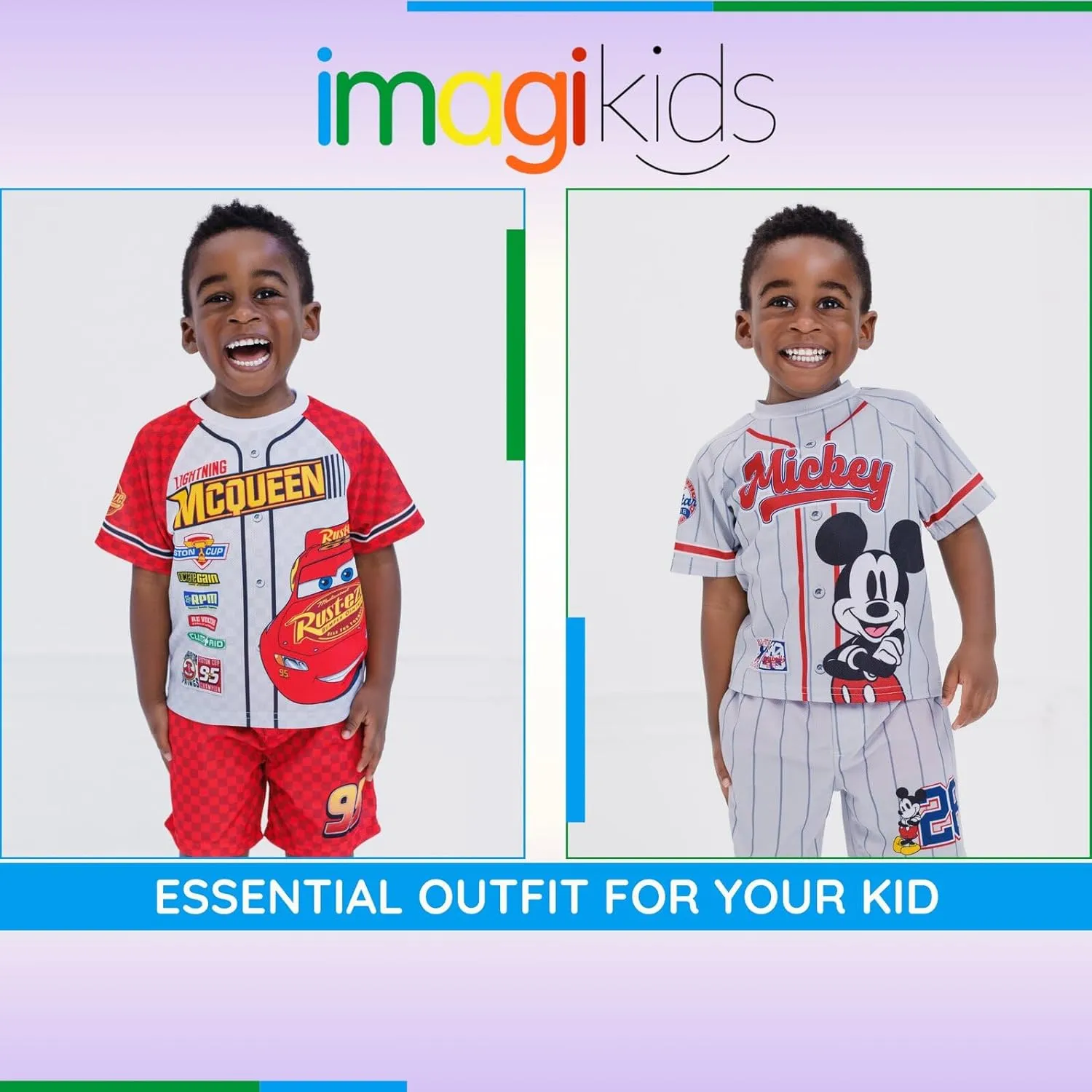 Disney T-Shirt and Mesh Shorts Outfit Set Infant to Big Kid Sizes (12 Months - 10-12)