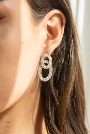 Diva Double Oval Post Earrings