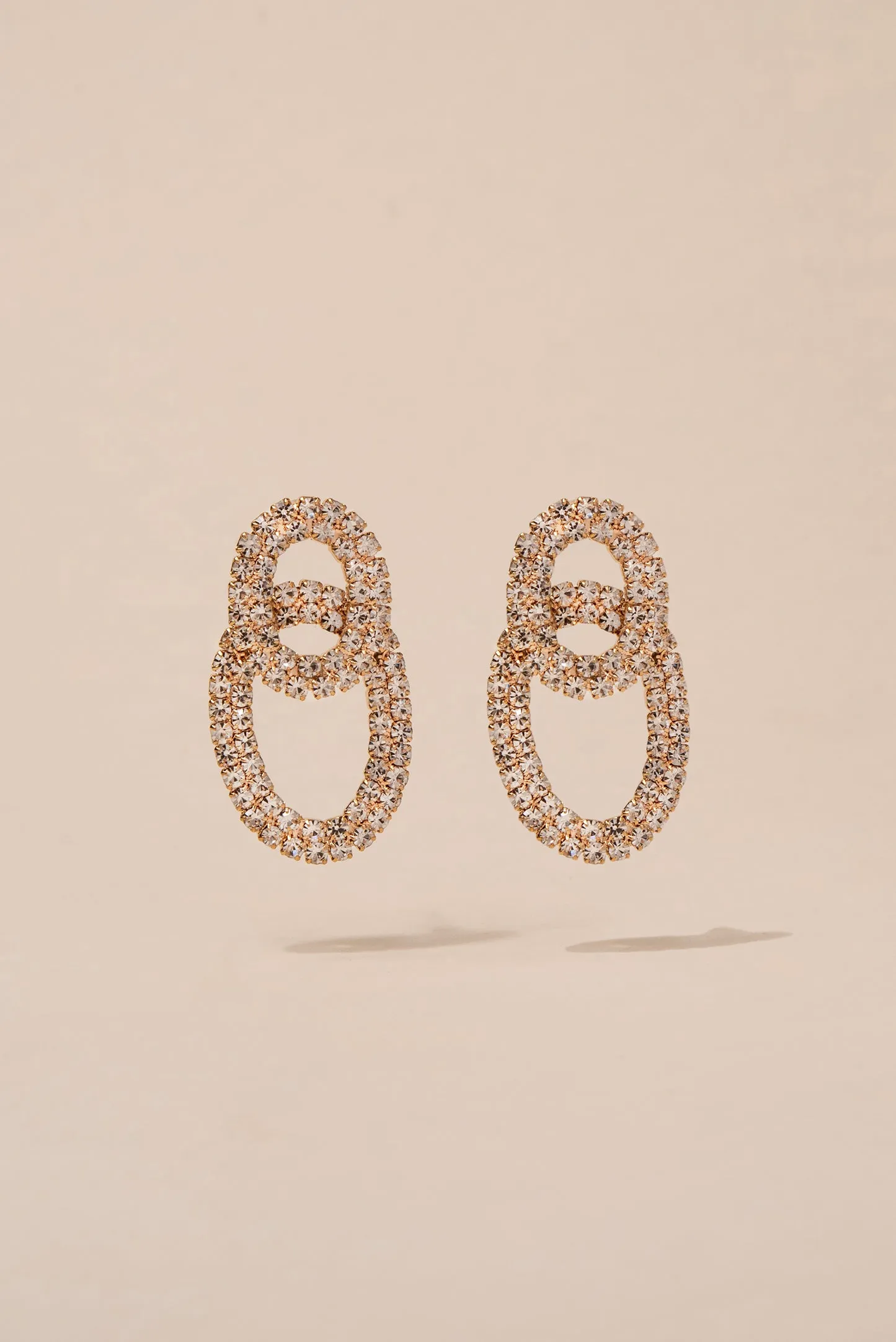 Diva Double Oval Post Earrings