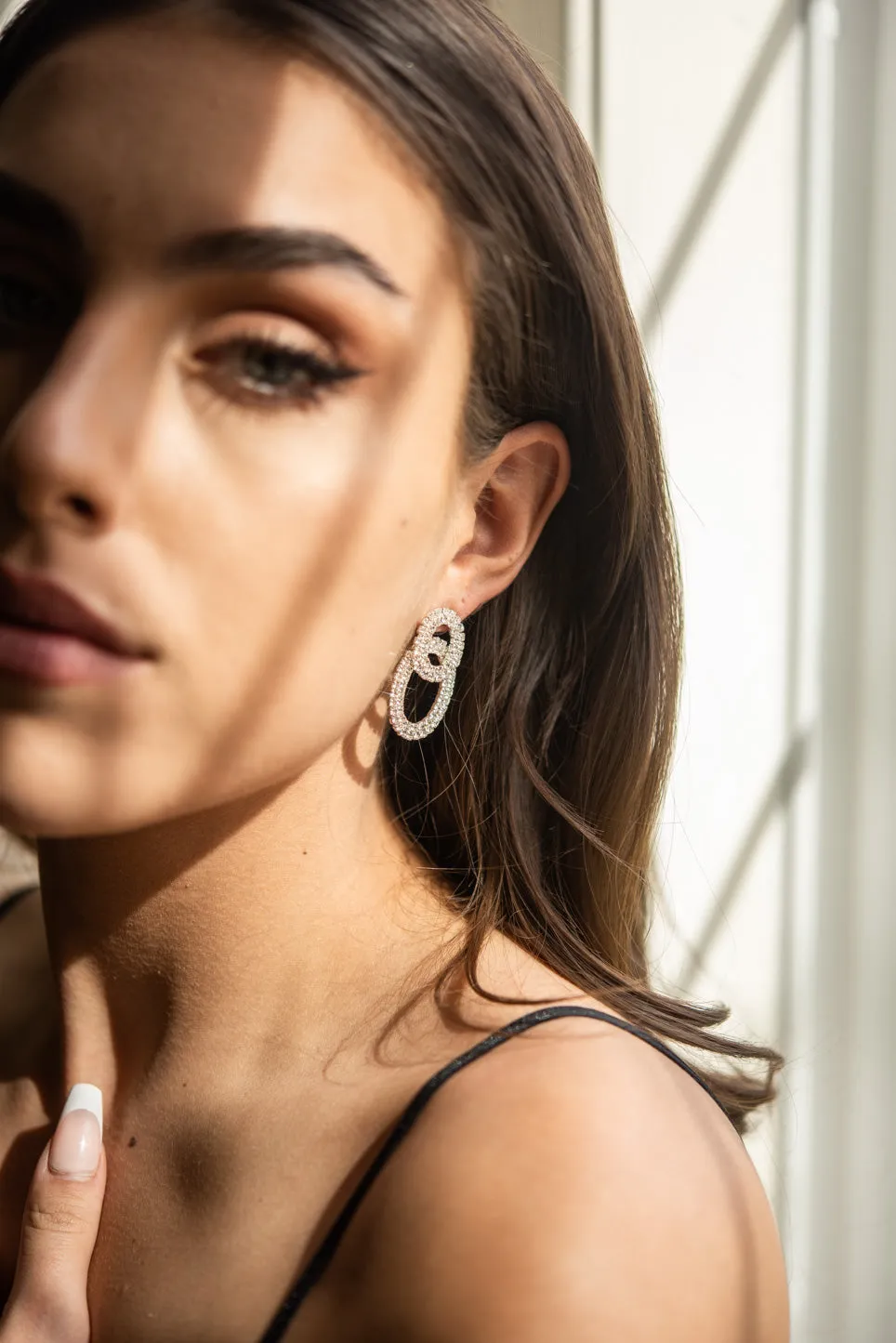 Diva Double Oval Post Earrings
