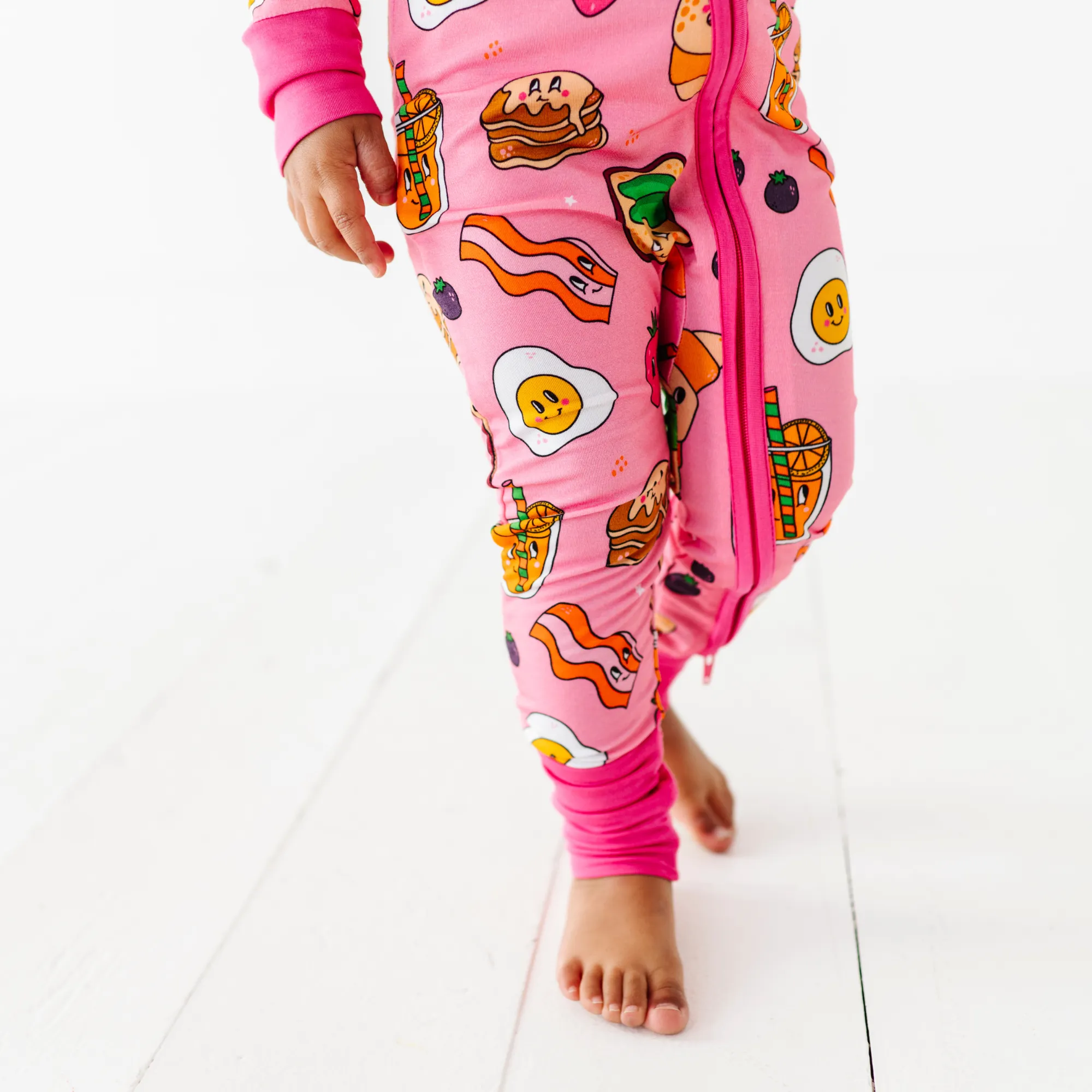Don't Go Bacon My Heart Convertible Footie in Pink