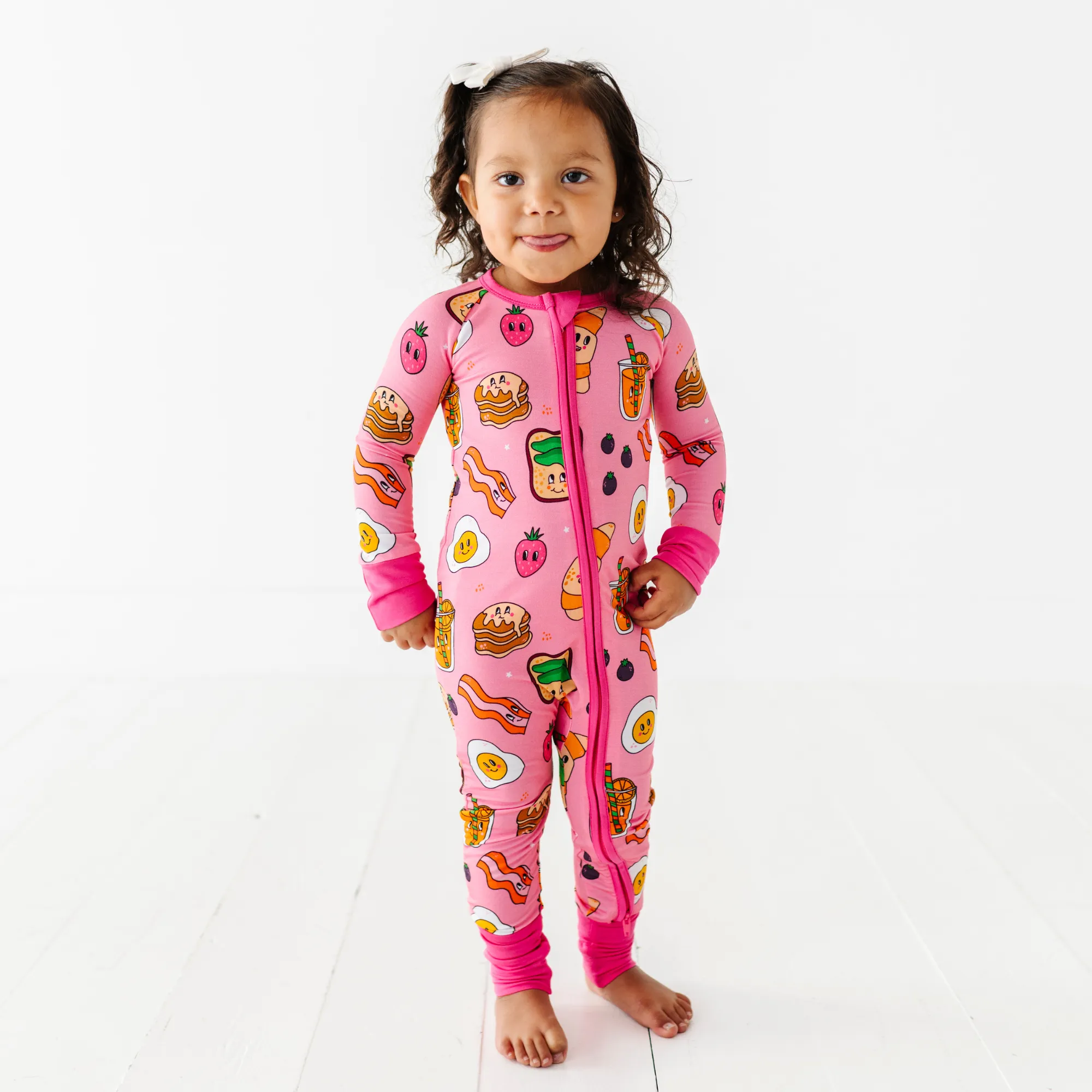 Don't Go Bacon My Heart Convertible Footie in Pink