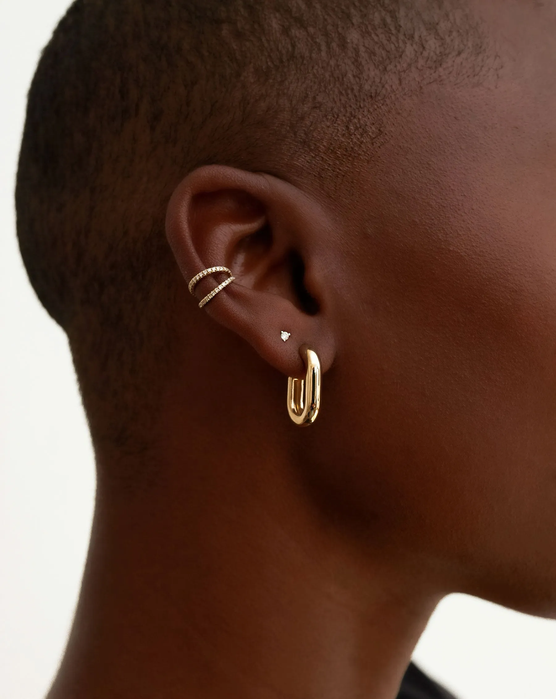 Double Row Diamond Ear Cuff