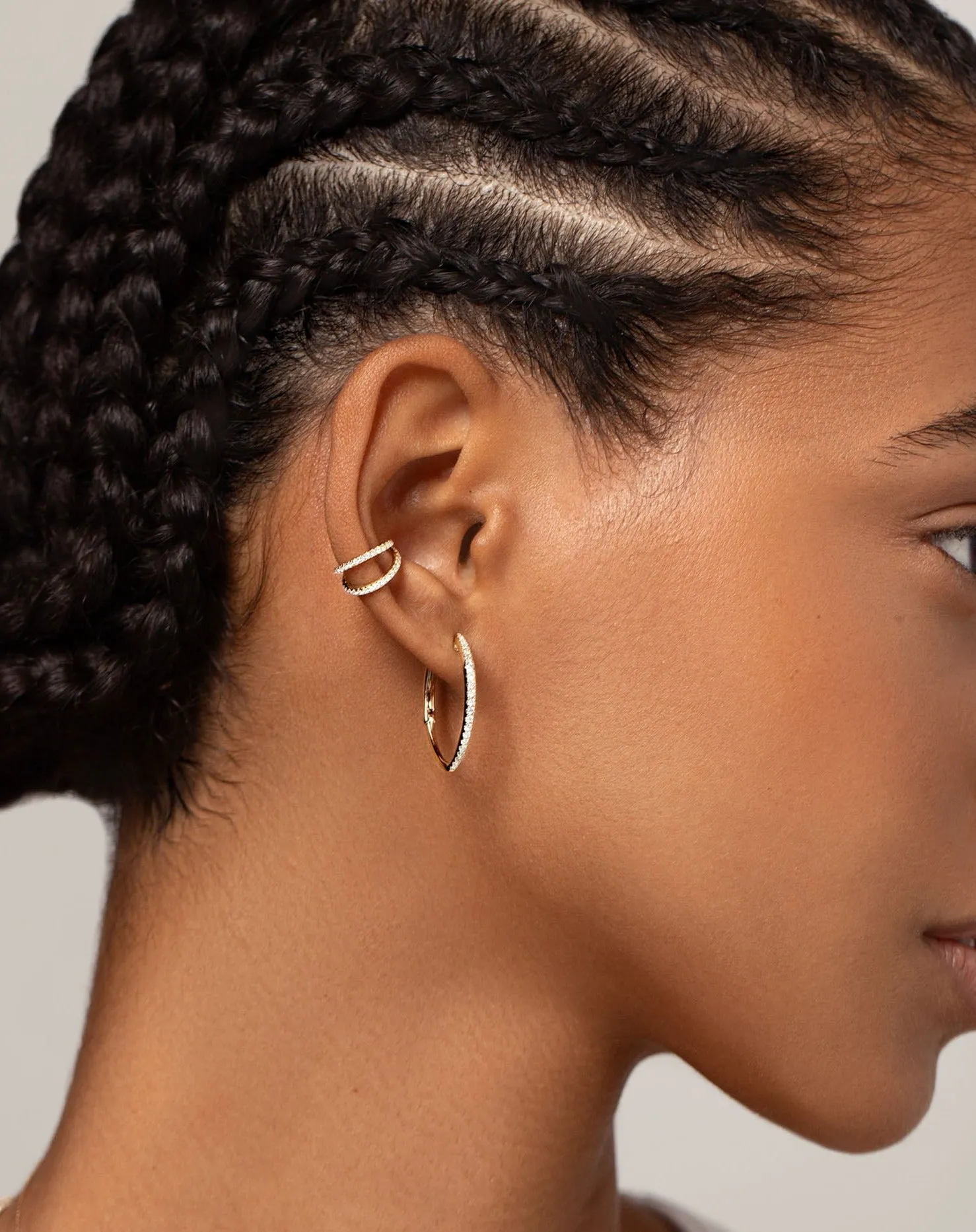 Double Row Diamond Ear Cuff