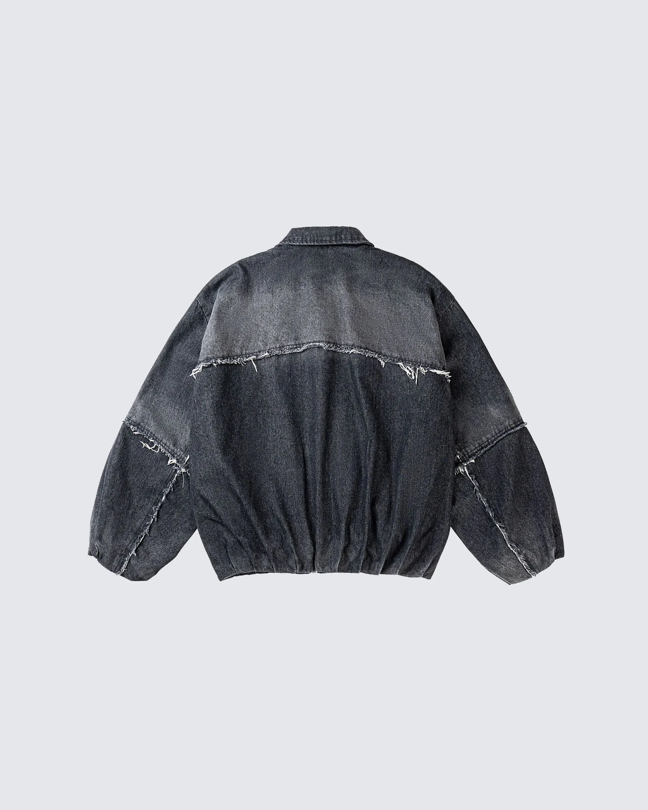 Edgy Torn Design Denim Jacket