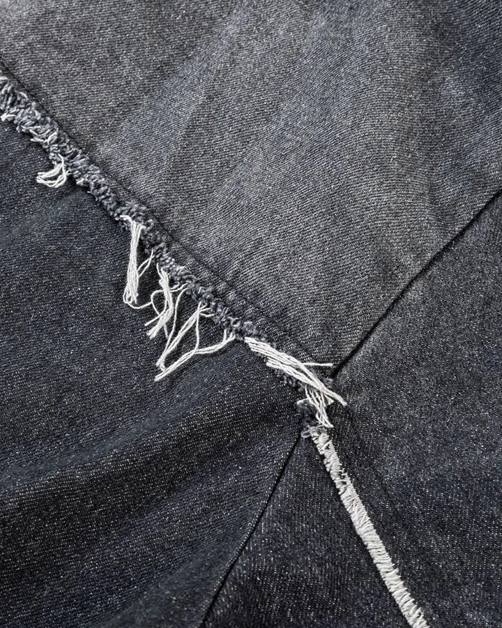 Edgy Torn Design Denim Jacket