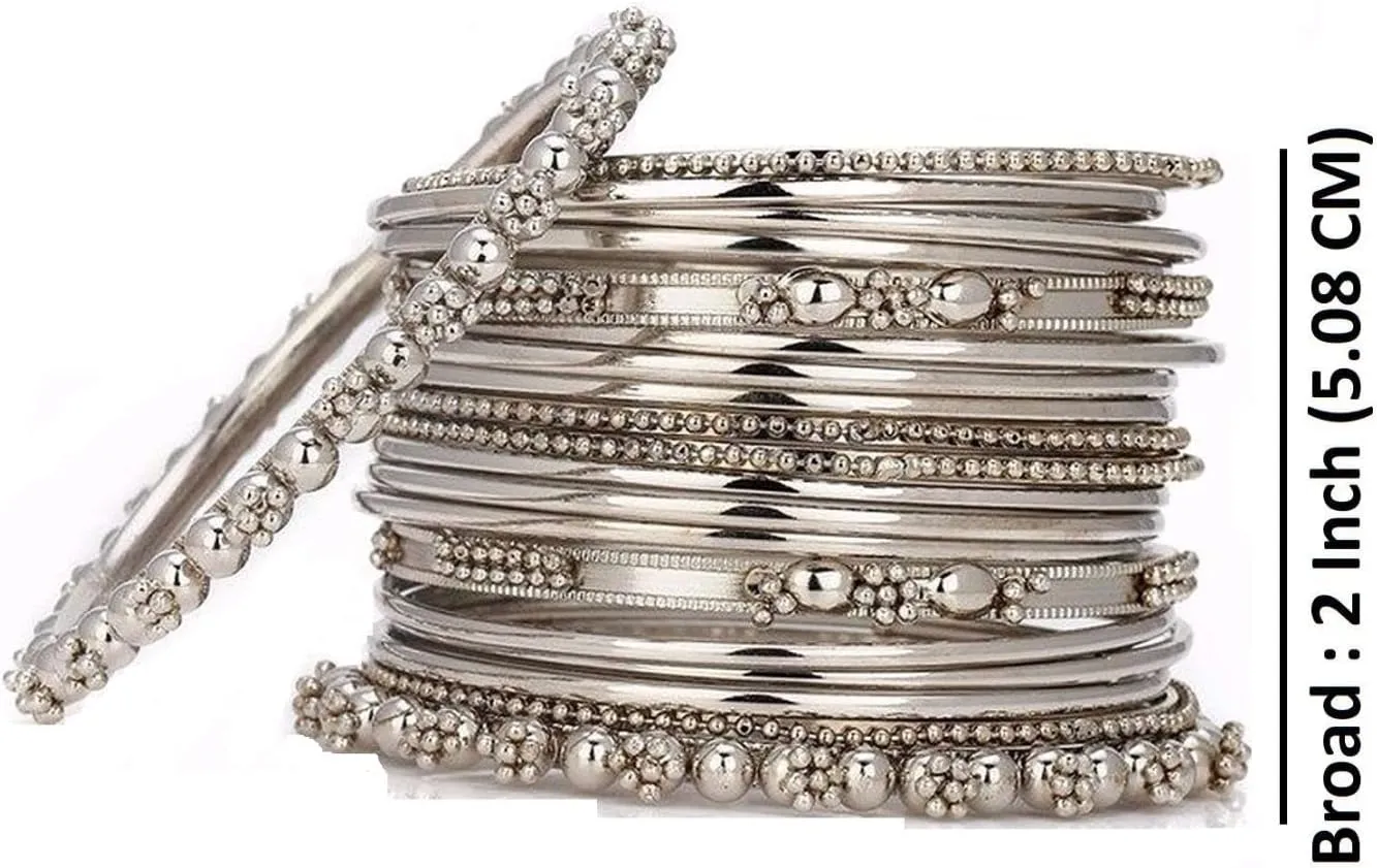 Efulgenz Oxidized Indian Bangles for Women Indian Oxidized Jewelry Boho Vintage Antique Tribal Indian Oxidized Bracelet Bangles Set Jewelry (20 Pcs)