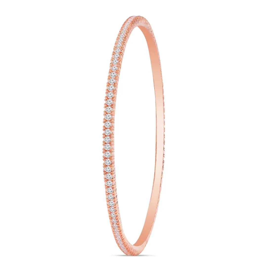 Elegant 925 Sterling Silver Rose Gold Plated Bangles