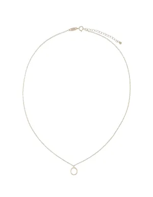 Elly Lou Timeless Initial Necklace - O- Silver