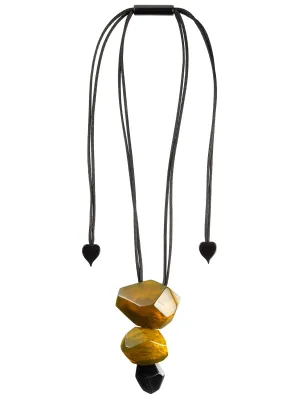 Empress 3 Bead Adjustable Pendant Necklace, Green