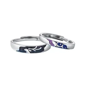 Engraved His Hers Matching Rings Set