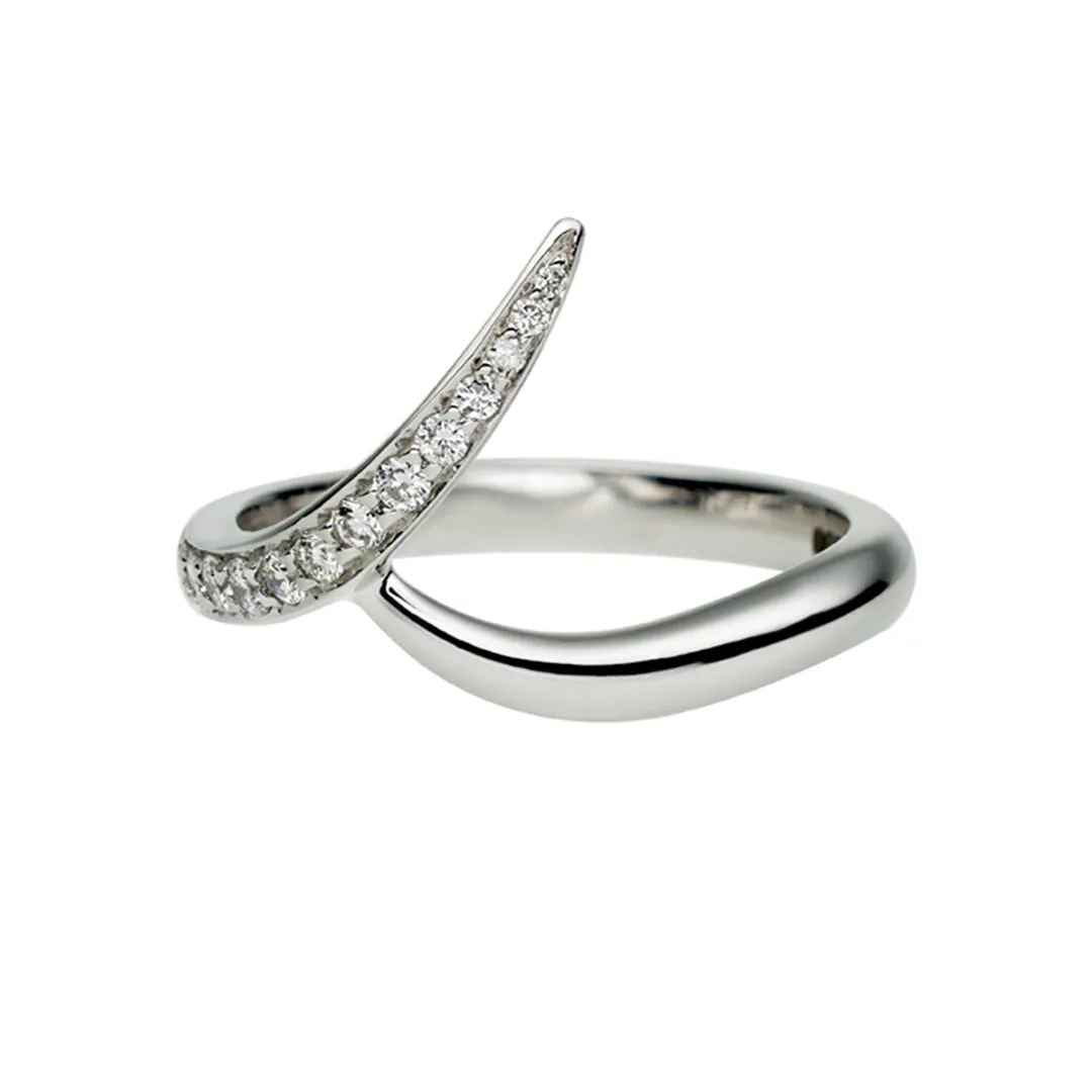 Entwined Ardour50 Wedding Ring - 18ct White Gold & 0.15ct Diamond