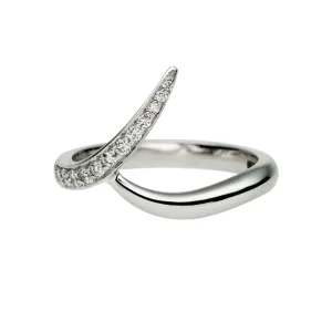 Entwined Ardour50 Wedding Ring - 18ct White Gold & 0.15ct Diamond