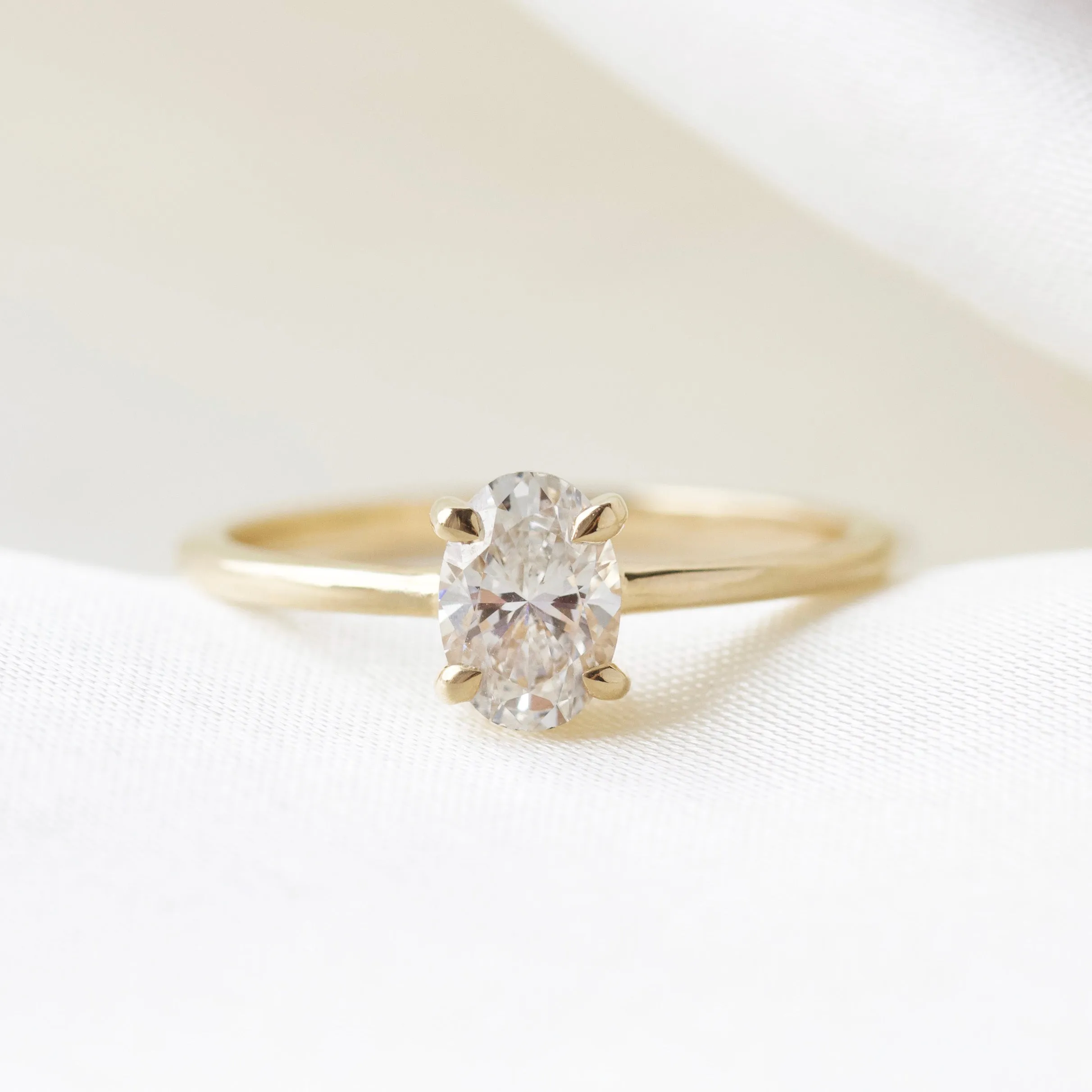Erin Oval Solitaire Diamond Ring