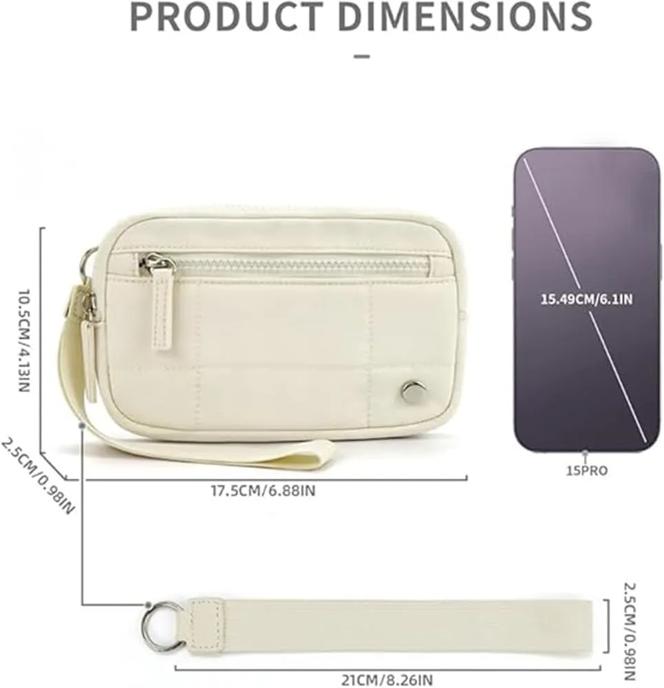 Essential Wristlet, Wallet for Women Quilted Purses, Puffer Wristlet Wallets for Women