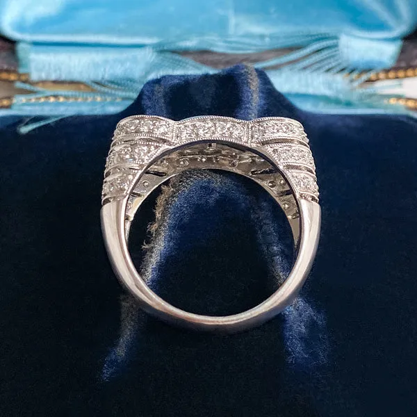 Estate Baguette & Round Brilliant Cut Diamond Ring