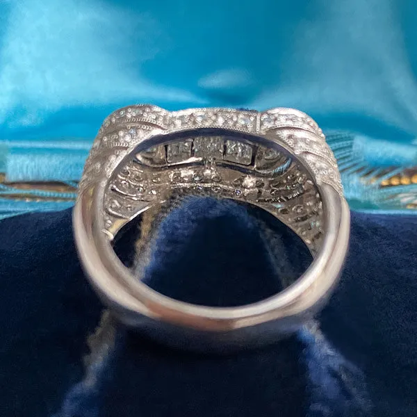 Estate Baguette & Round Brilliant Cut Diamond Ring