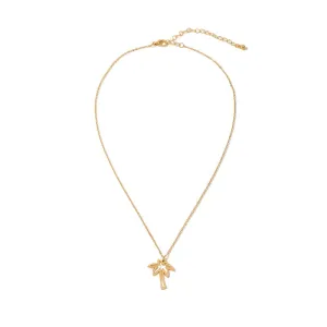 European and American Minimalist Metal Coconut Tree Pendant Necklaces - Vienna Verve Collection